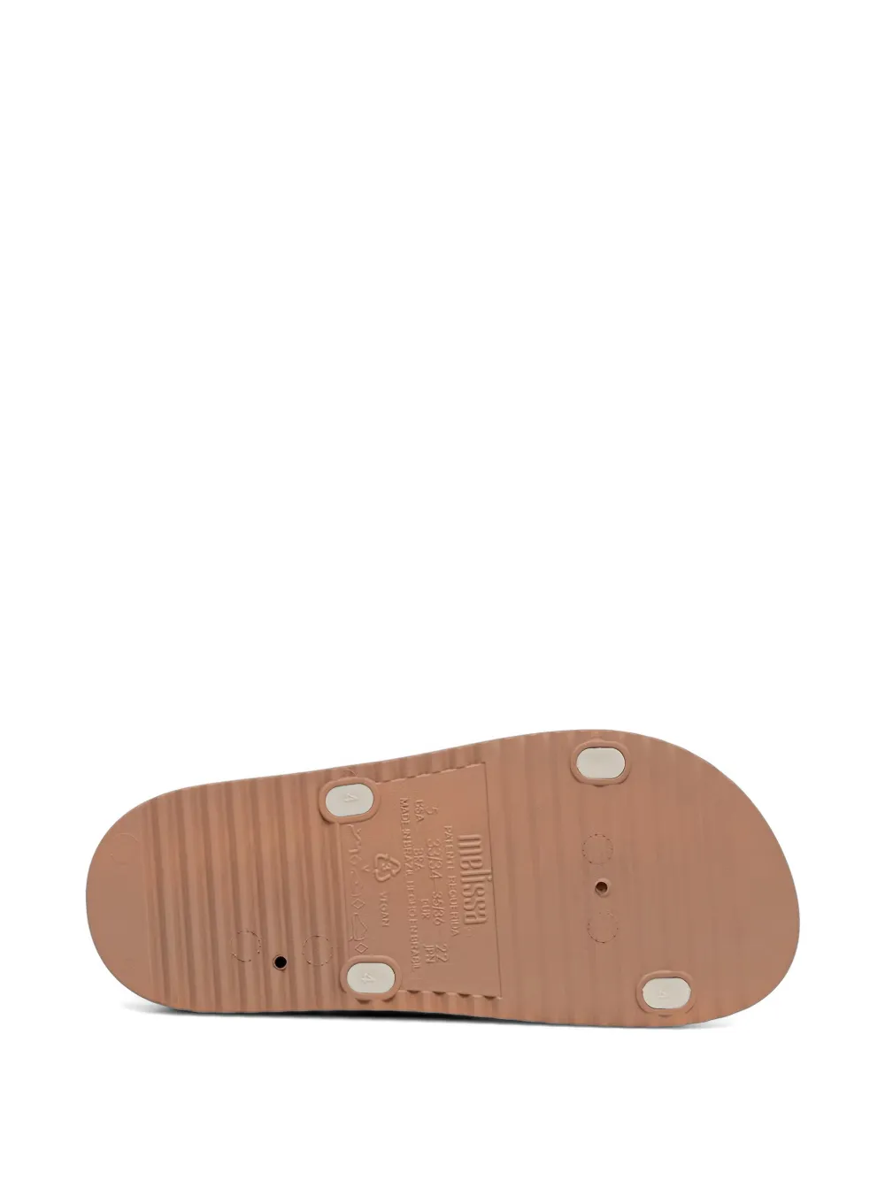 Melissa touch-strap logo-embossed sandals Beige