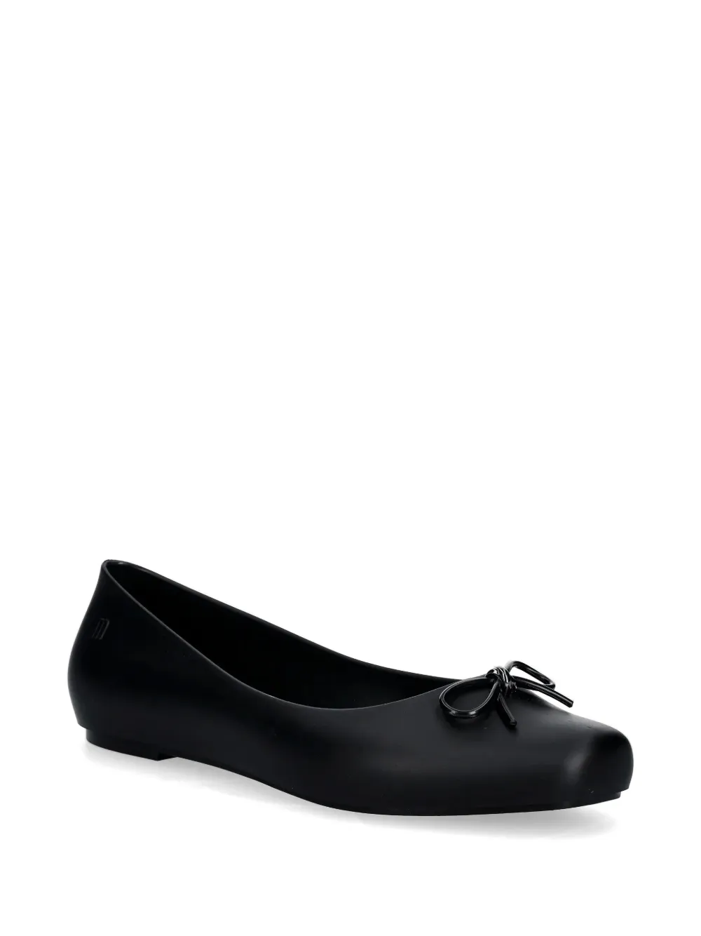 Melissa bow-detail square-toe ballet flats Zwart