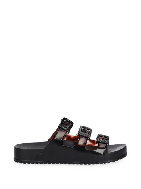 Melissa Cozy triple buckle-strap slides