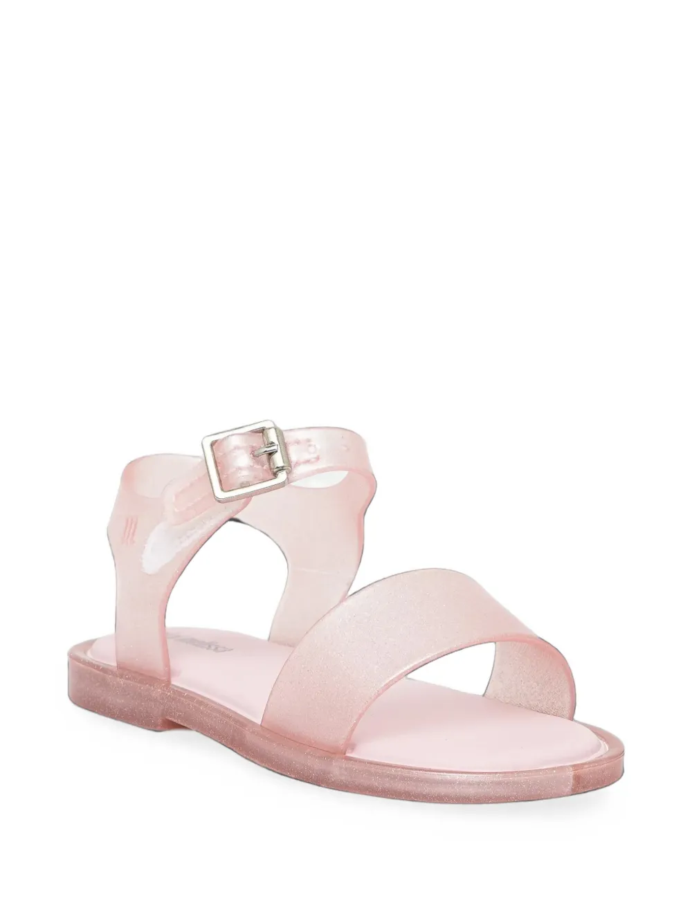 Mini Melissa Mar glitter-effect buckle-fastening sandals - Rosa