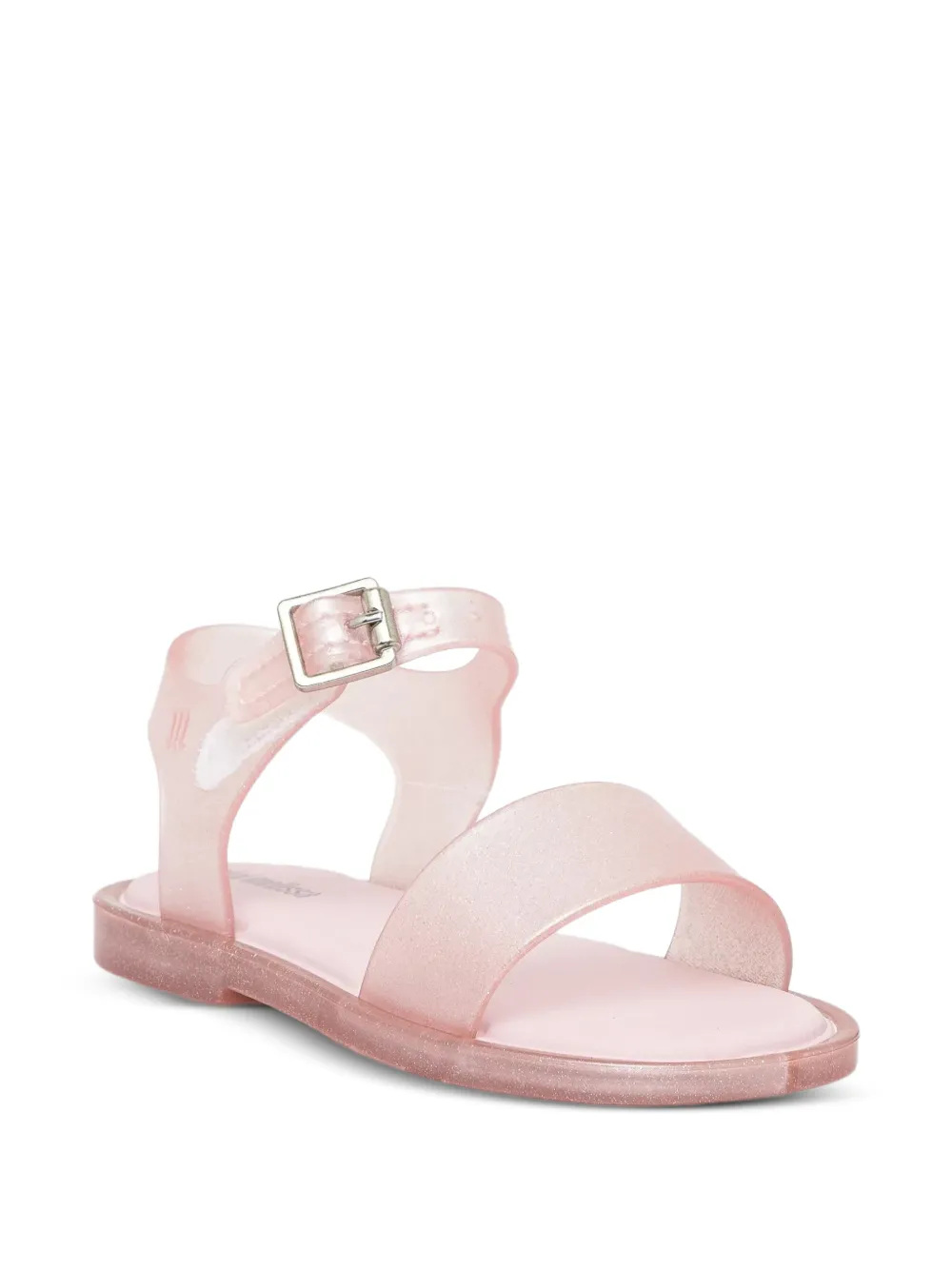 Mini Melissa Mar glitter-effect buckle-fastening sandals - Rosa