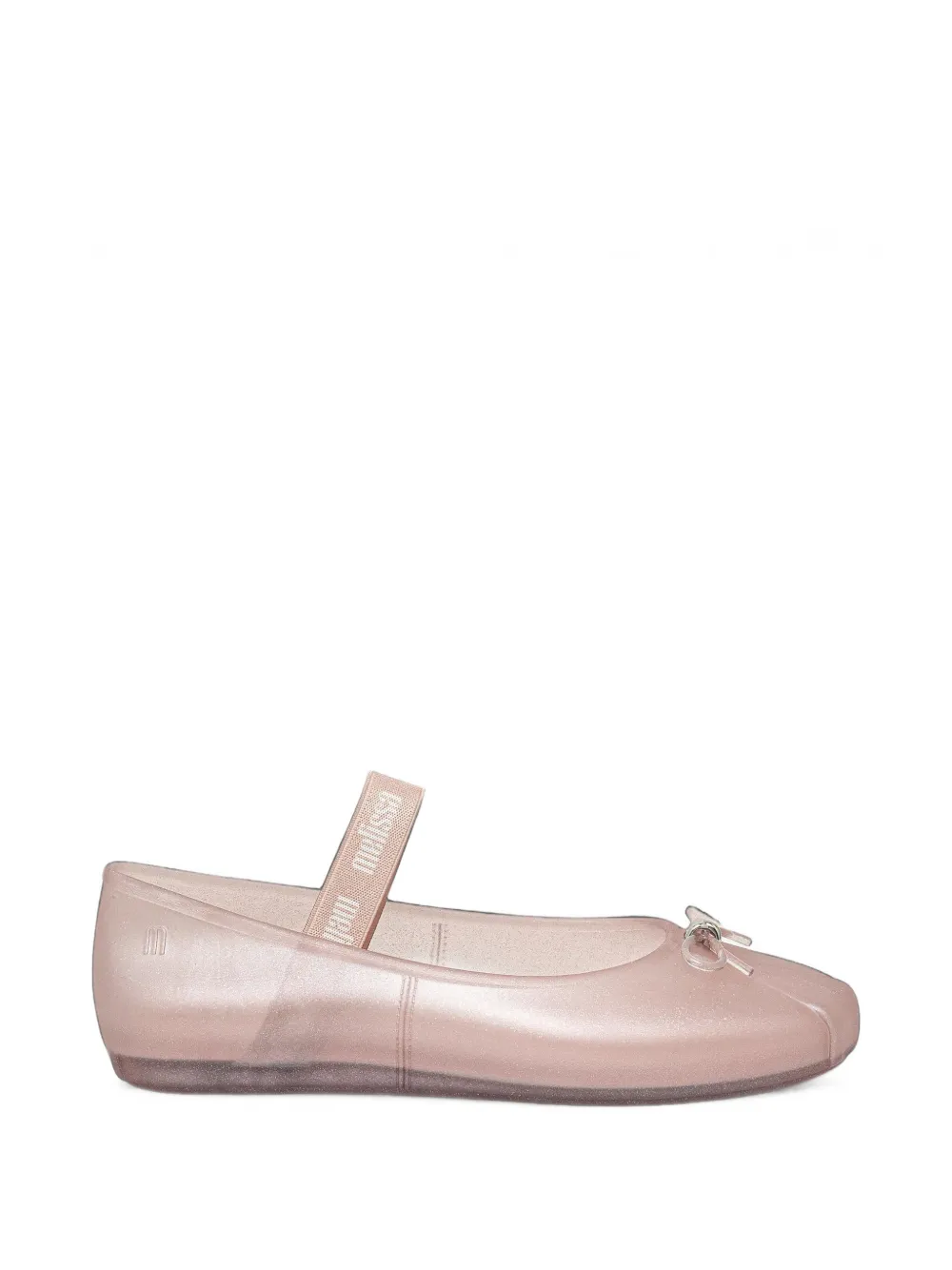 Melissa Sophie glitter-effect bow-detail ballet flats