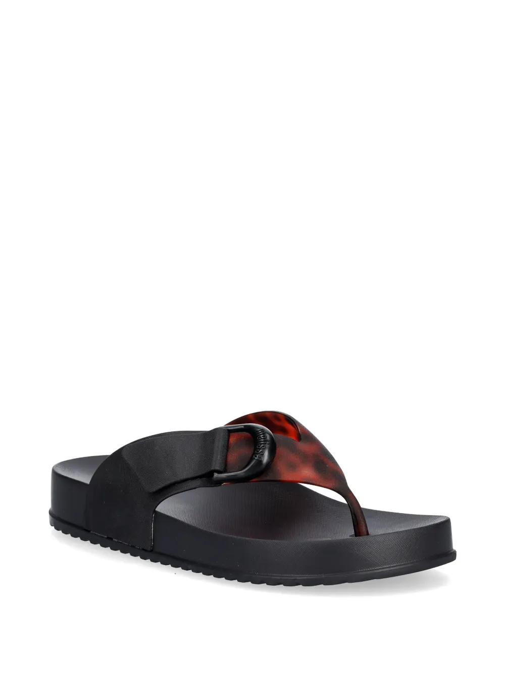 Melissa tortoiseshell-effect flip-flops Zwart