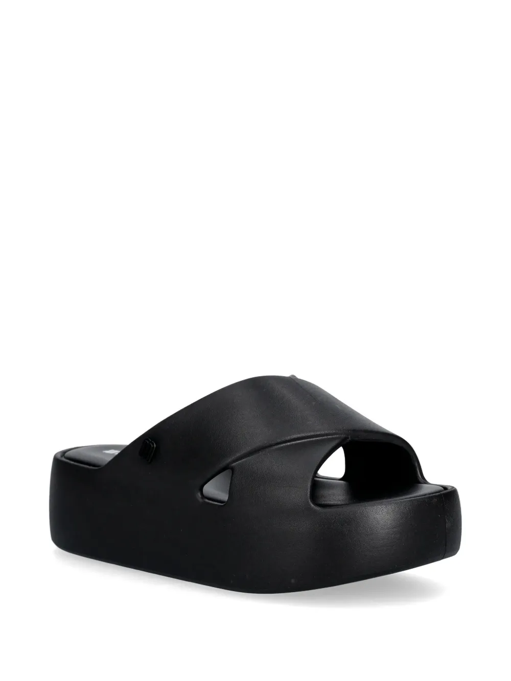 Melissa cross-strap platform slides Zwart