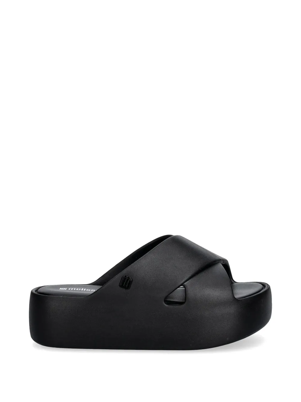 Melissa cross-strap platform slides - Schwarz
