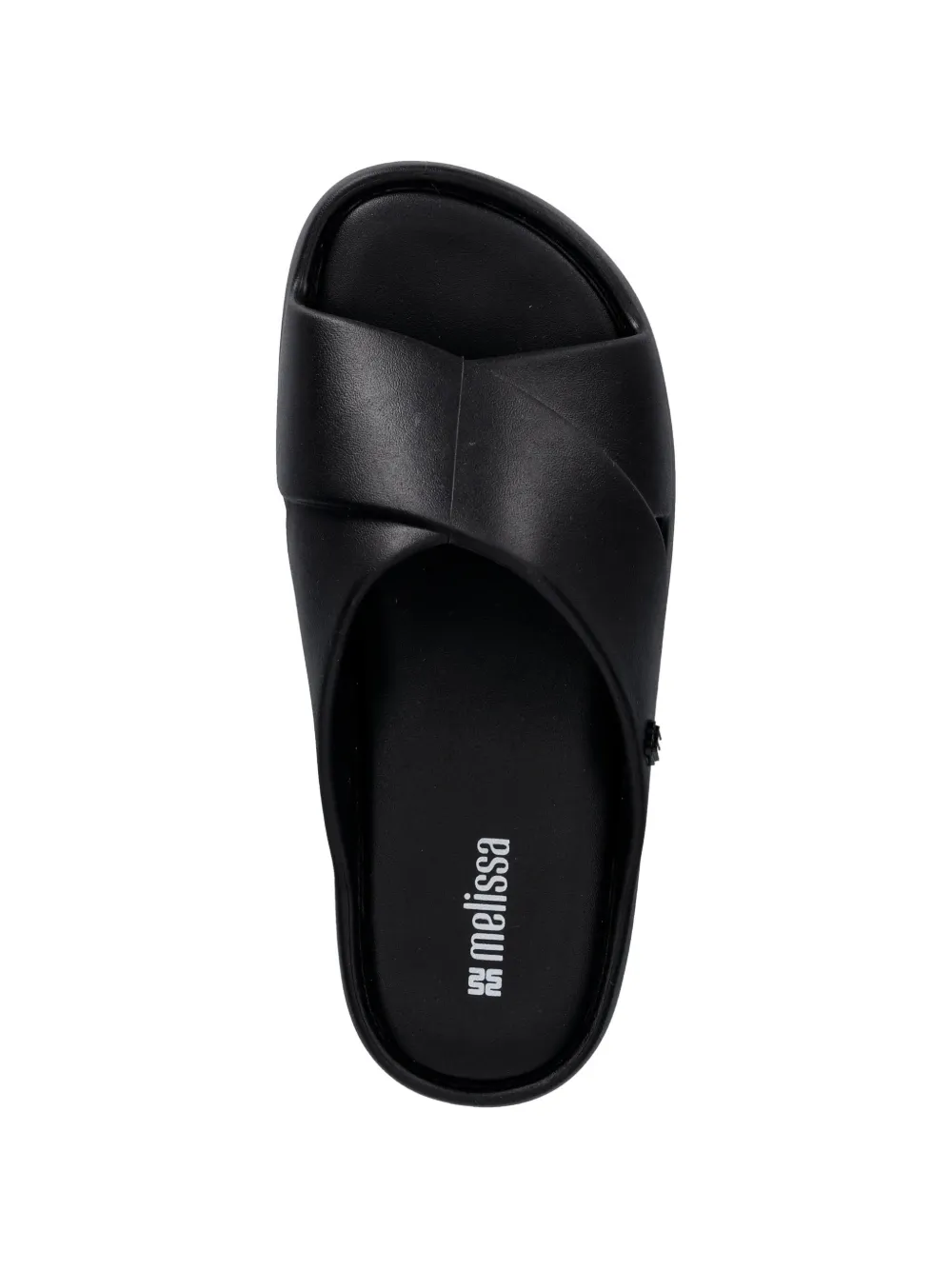 Melissa cross-strap platform slides Zwart