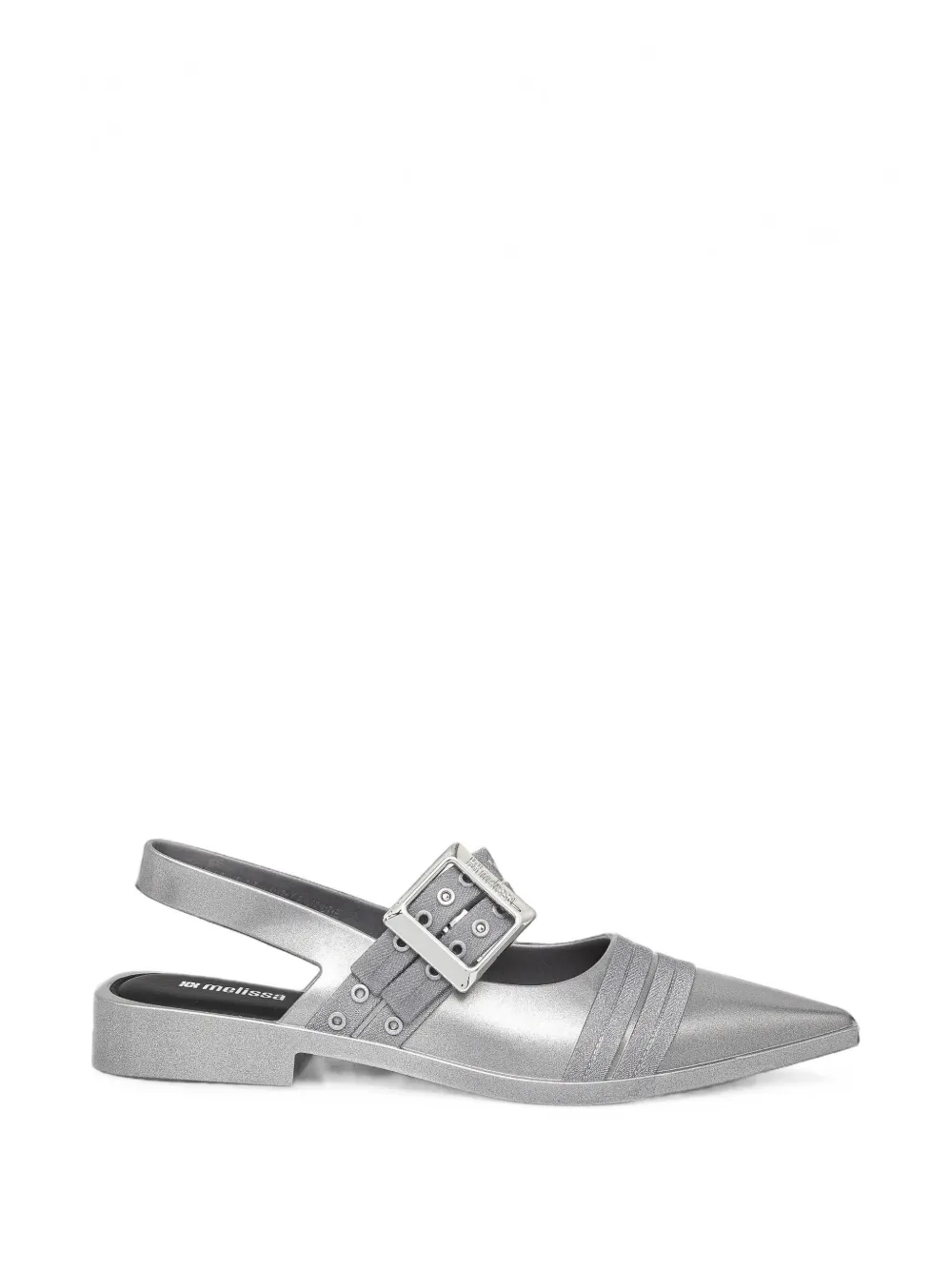 Melissa ballerines Ladylike pointues à boucle - Argent Melissa ballerines Ladylike pointues à boucle - Argent