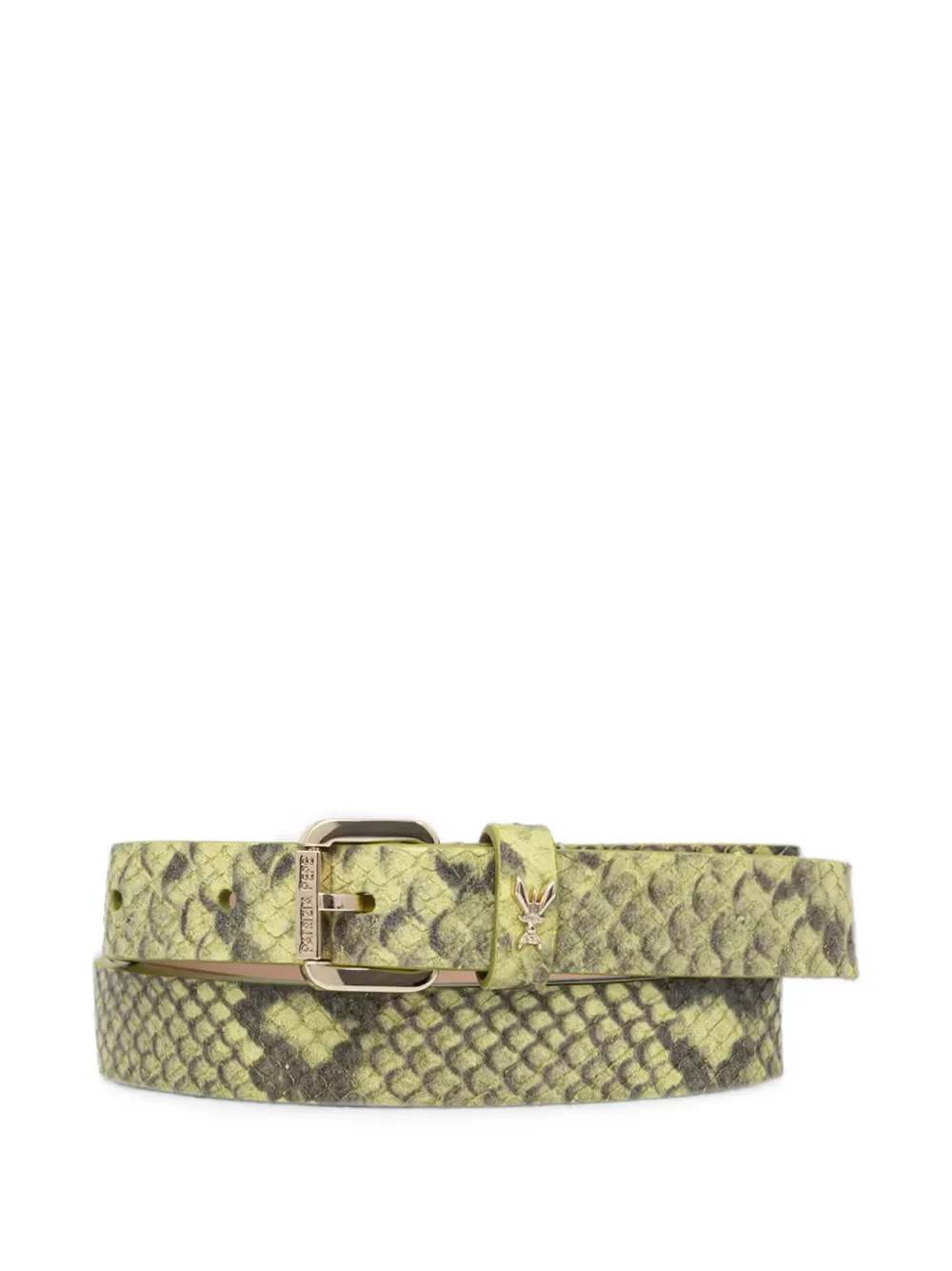 Patrizia Pepe snakeskin-effect buckle-fastening belt - Verde