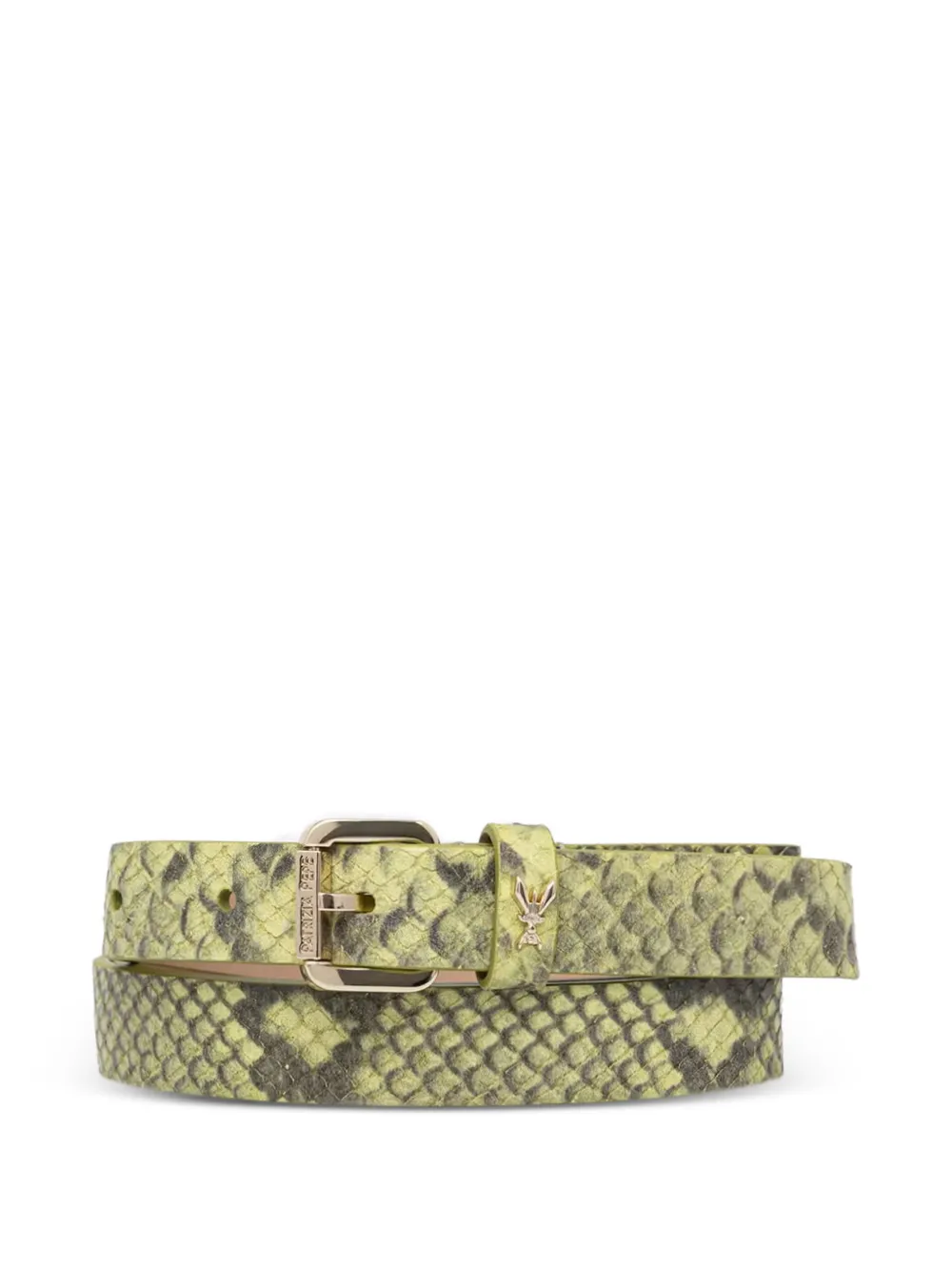Patrizia Pepe snakeskin-effect buckle-fastening belt - Verde