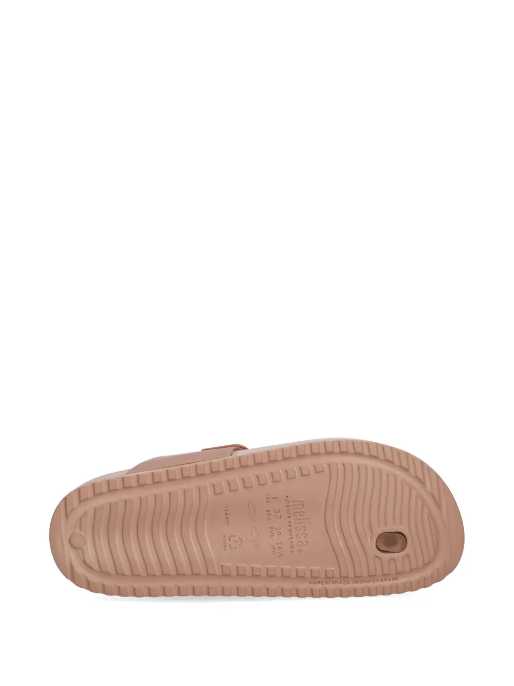 Melissa glitter-effect buckle-detail flip-flops Roze