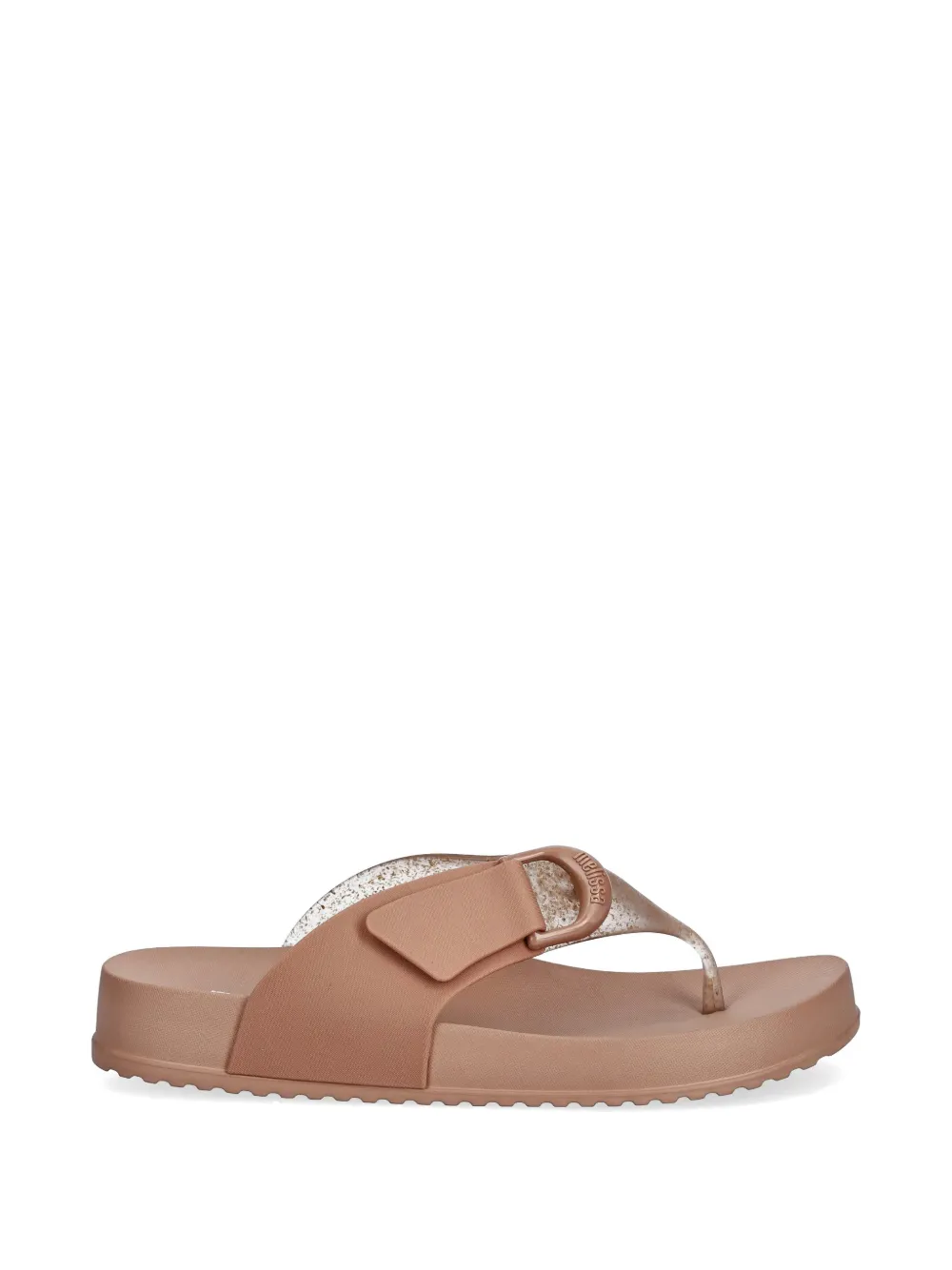 Melissa glitter-effect buckle-detail flip-flops - Rosa