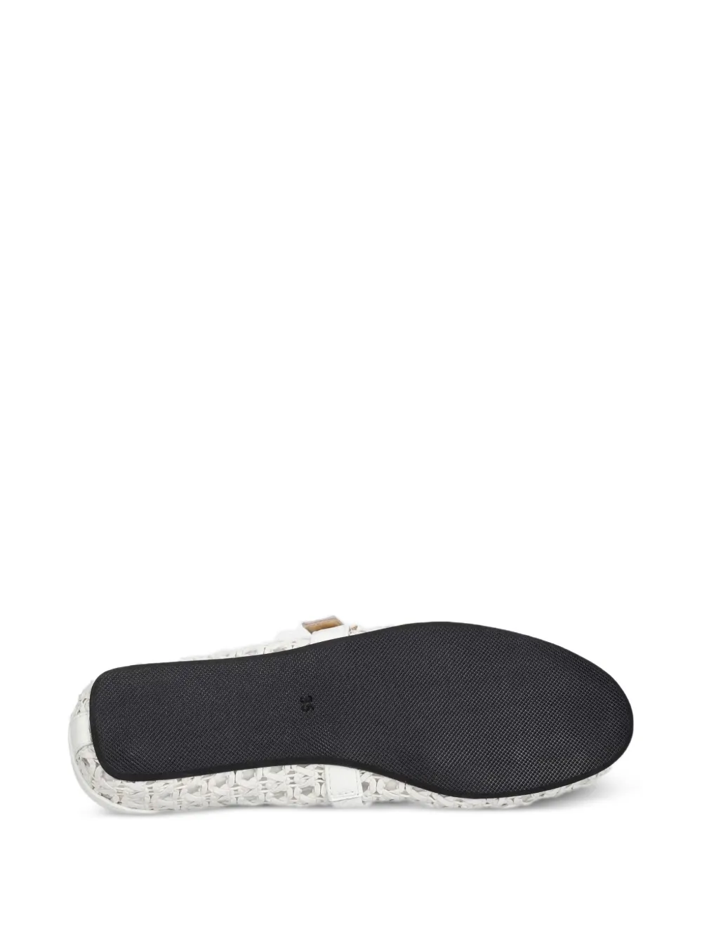 Patrizia Pepe girl woven buckle-strap mules Wit