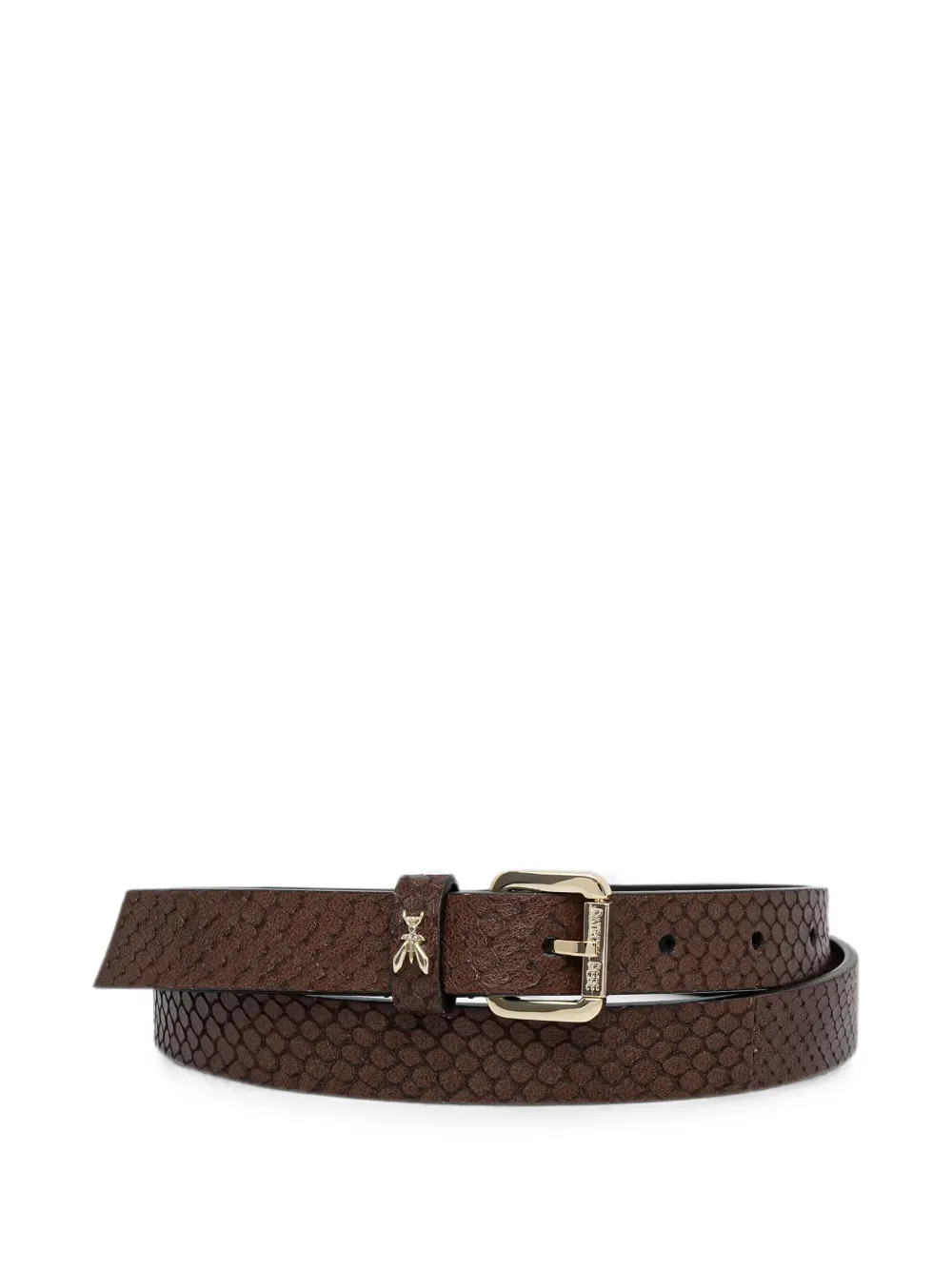 Patrizia Pepe snake-effect Fly belt - Marrone