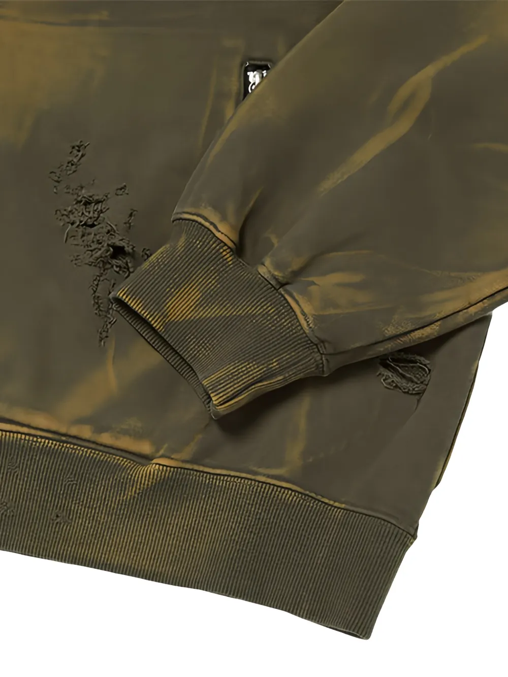 THUG CLUB Hoodie met rits Groen