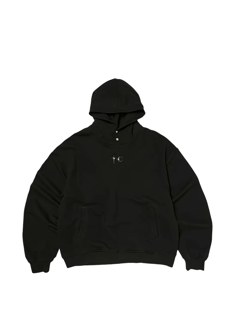 THUG CLUB logo-detail long-sleeve hoodie - Nero