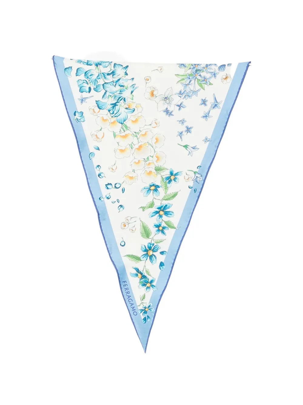 Ferragamo floral-print scarf - Bianco