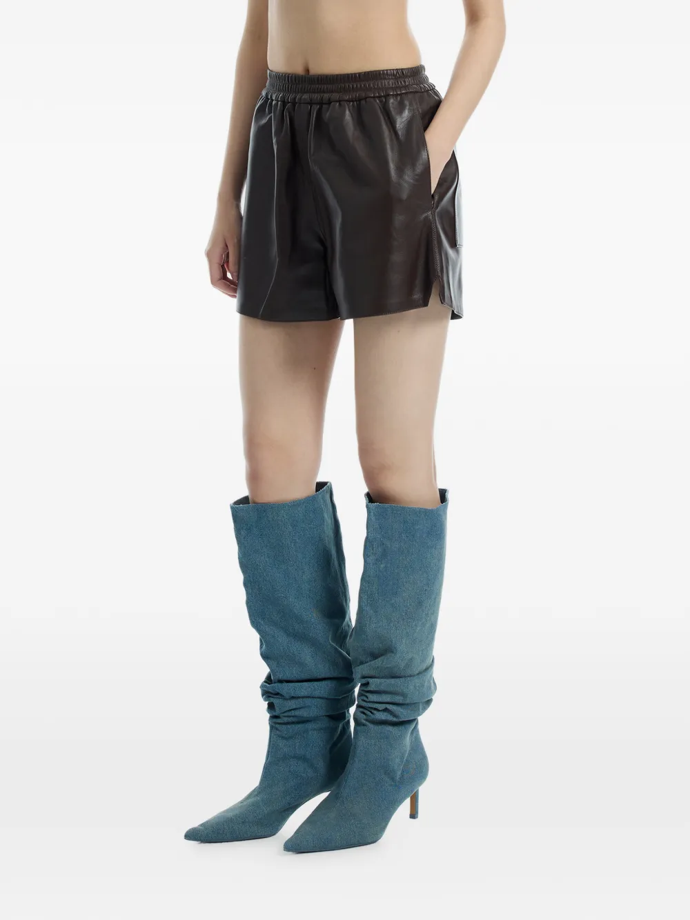 Arma Fyona leren shorts Bruin