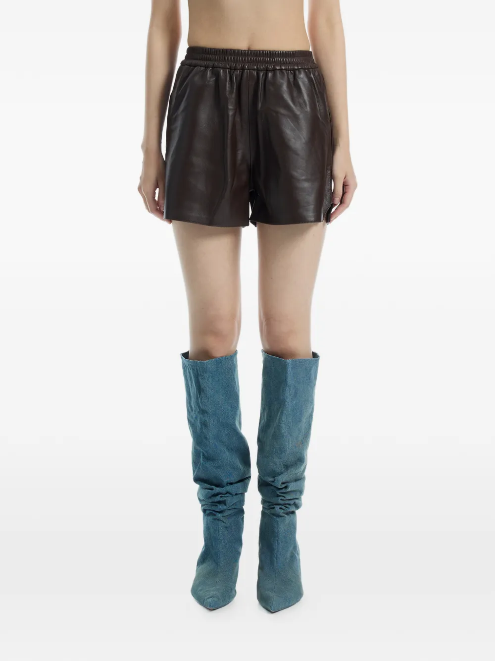 Arma Fyona leather shorts - Braun