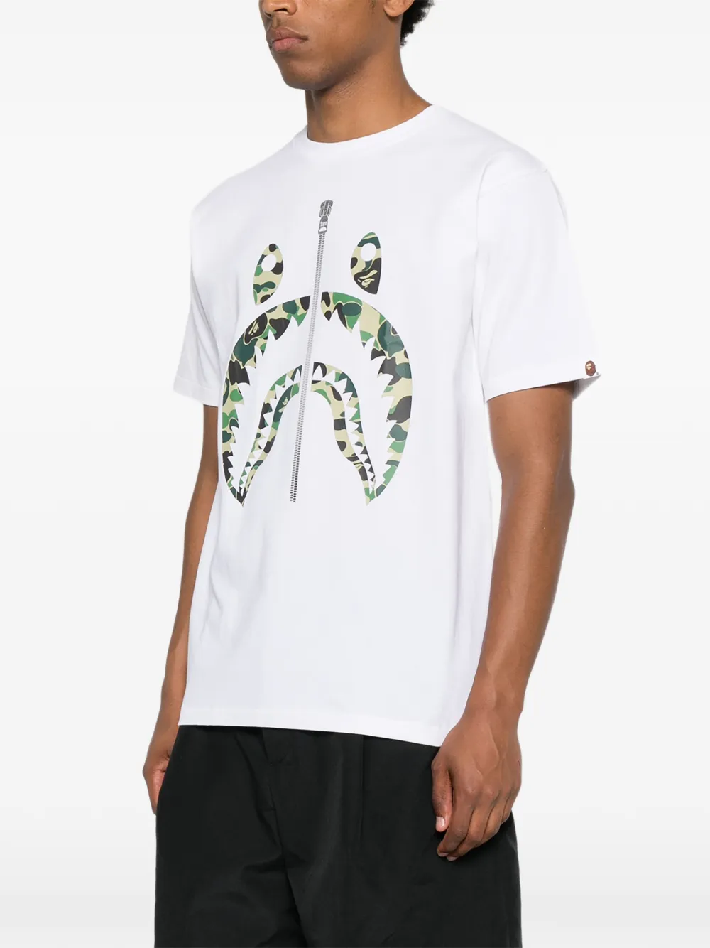 A BATHING APE T-shirt met camouflageprint Beige