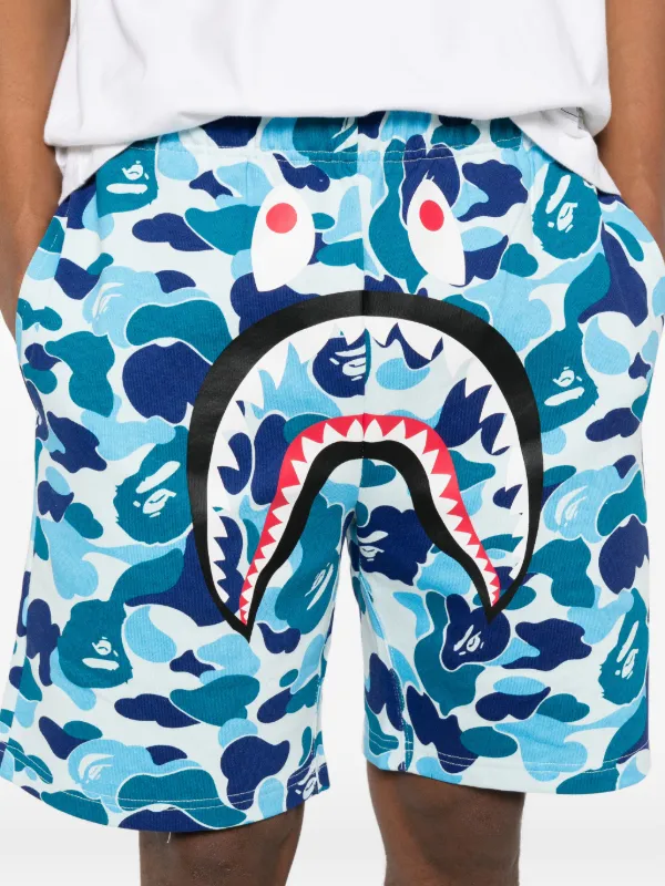 A BATHING APE® Shark ABC Camo Shorts | Blue | FARFETCH NO