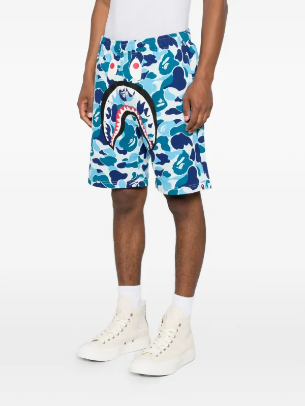 A BATHING APE® Shark ABC Camo Shorts | Blue | FARFETCH NO