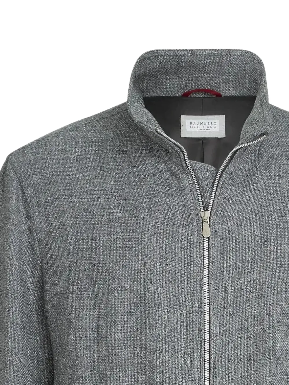 Brunello Cucinelli Gemêleerd jack met rits Grijs