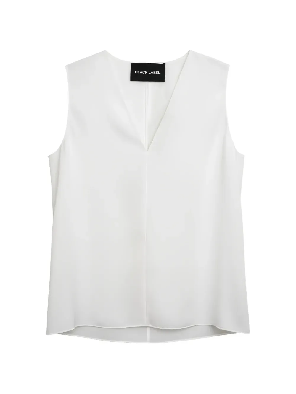 Black Label V-neck sleeveless top - Bianco