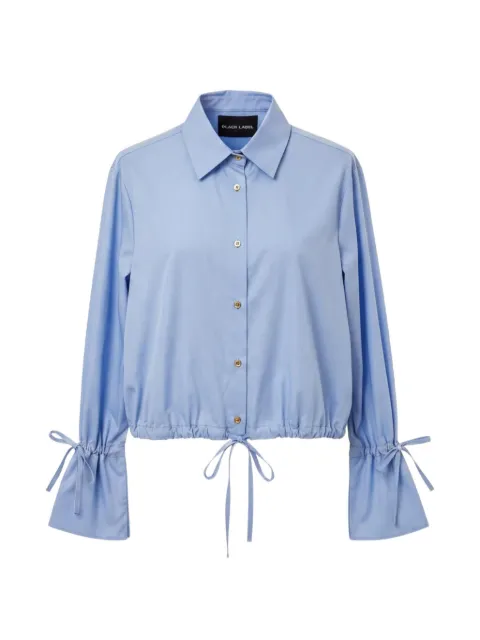 Black Label drawstring-hem long-sleeve shirt