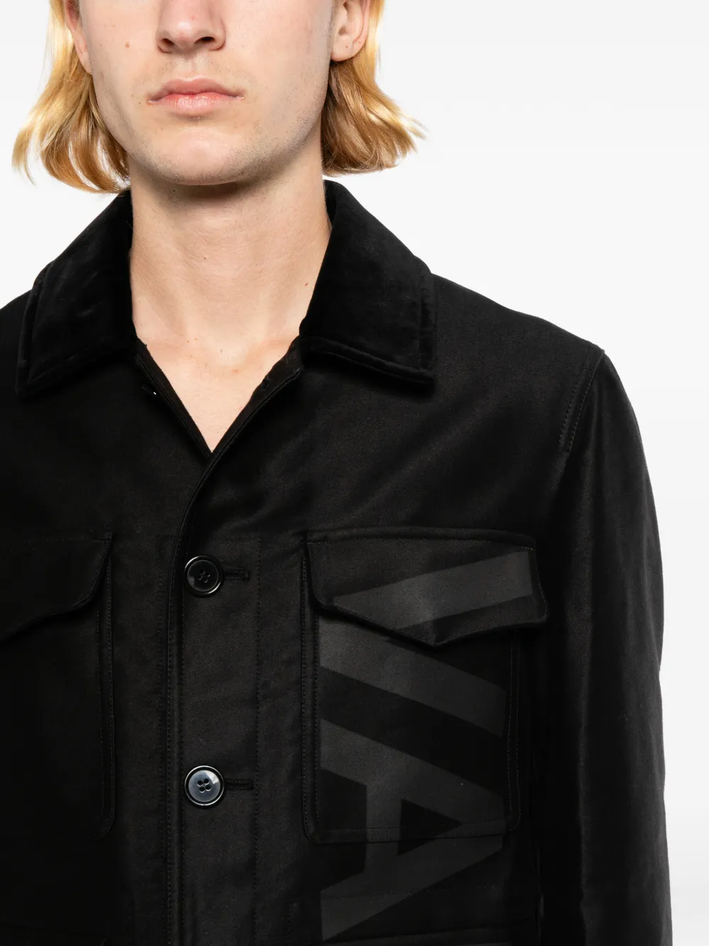 Alexander McQueen velvet-collar multi-pocket Coat | Black | FARFETCH