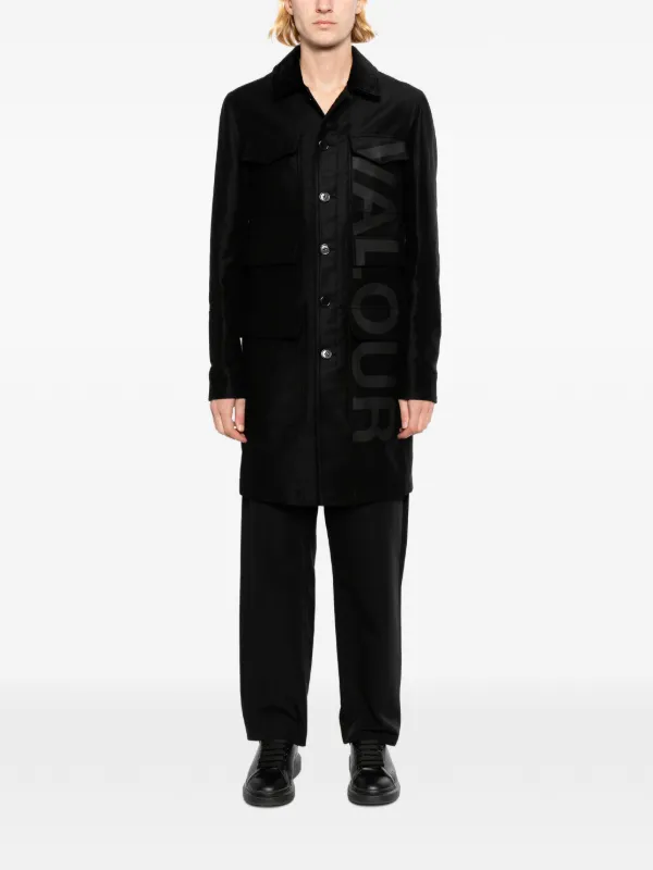 Alexander McQueen ウールハイネックジャケット 46サイズ Alexander McQueen velvet-collar multi-pocket Coat | Black | FARFETCH