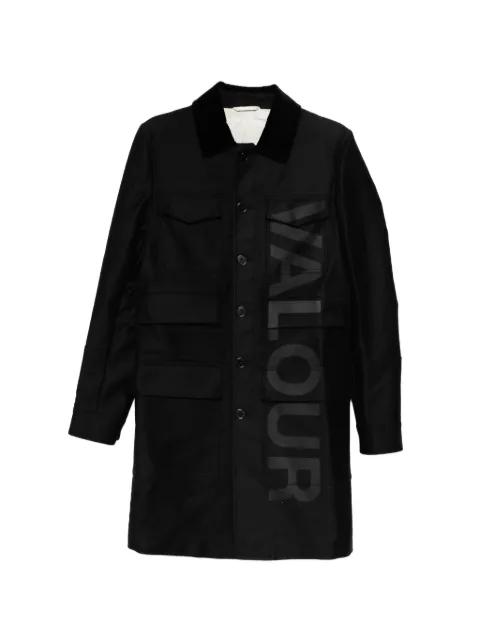 Alexander McQueen velvet-collar multi-pocket coat