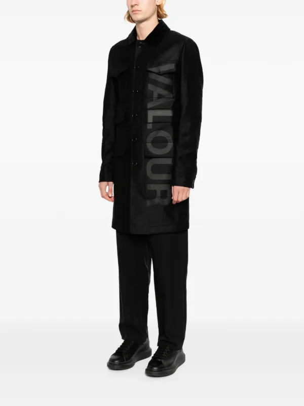 Alexander McQueen velvet-collar multi-pocket Coat | Black | FARFETCH