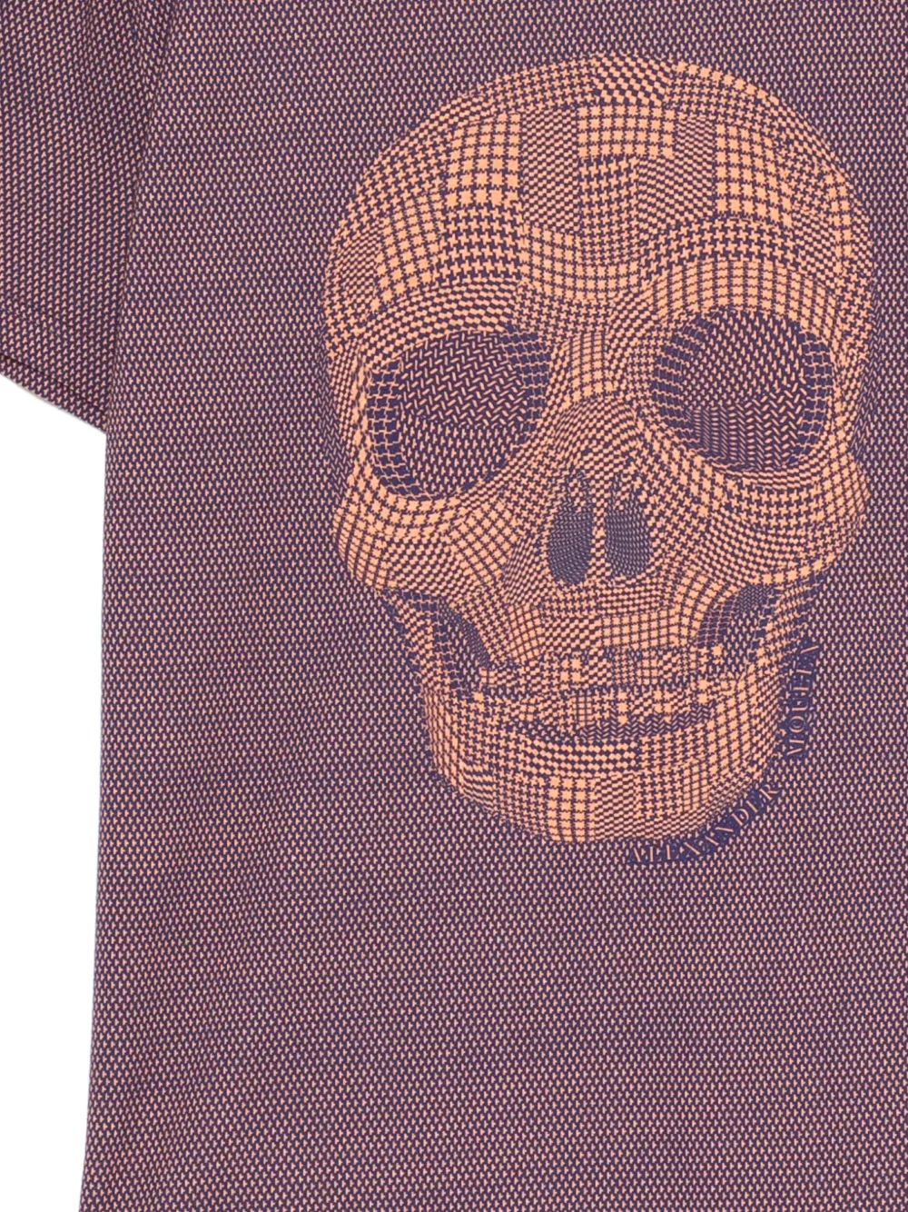 Alexander McQueen T-shirt met doodskopprint Paars