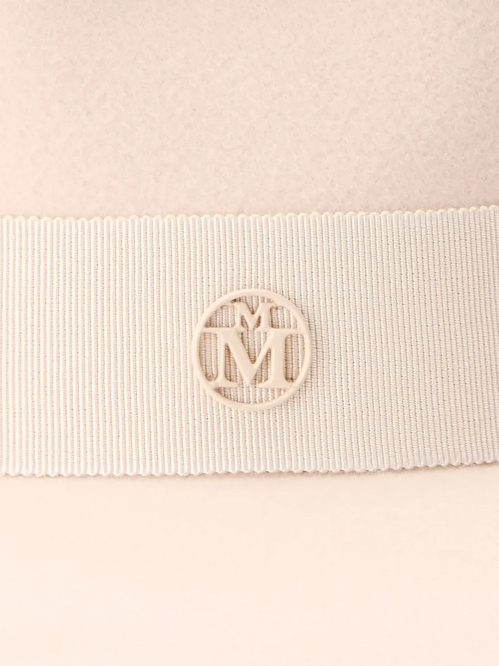 Maison Michel André hoed met logoplakkaat Beige