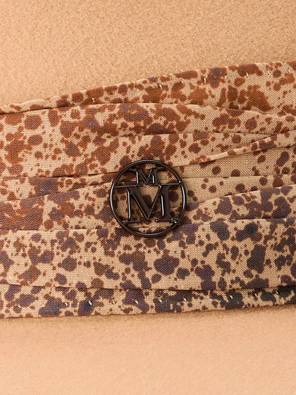 Maison Michel Zango hoed met logoplakkaat Beige
