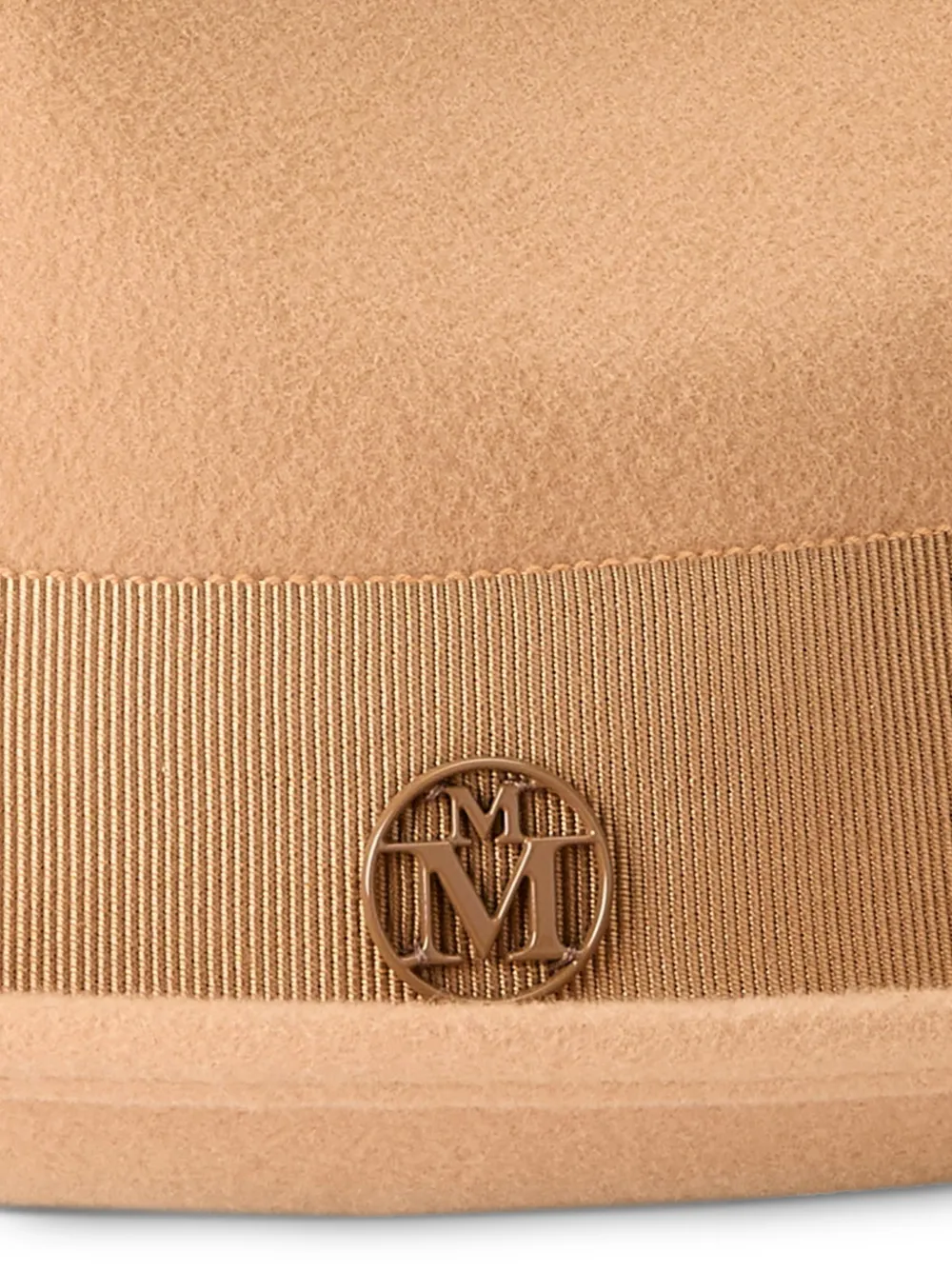 Maison Michel Ygor fedora hoed met grosgrain afwerking Beige