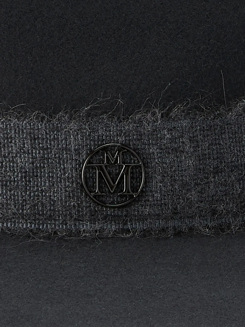 Maison Michel André fedora hoed met logodetail Zwart