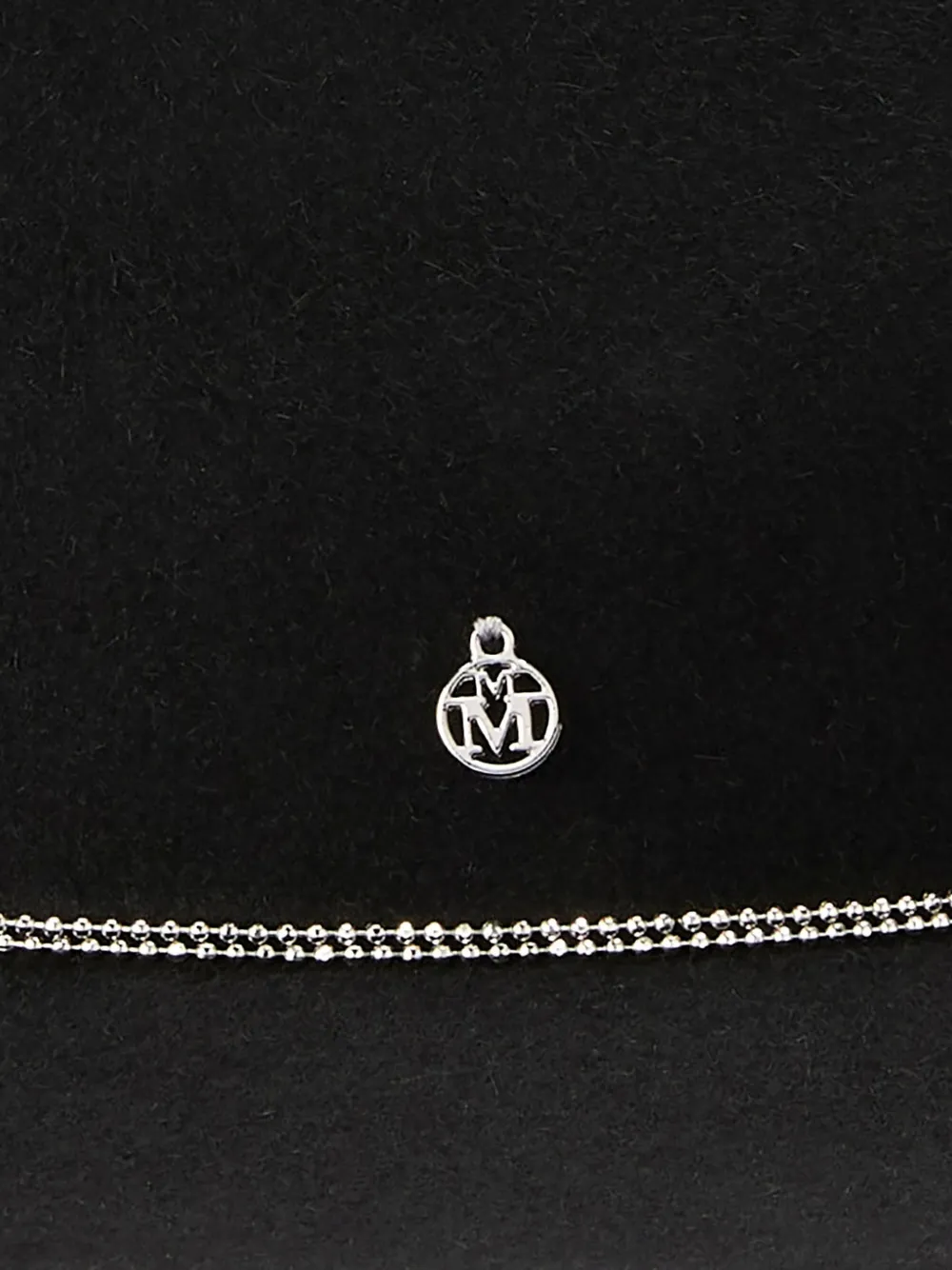 Maison Michel André fedora hoed met logodetail Zwart