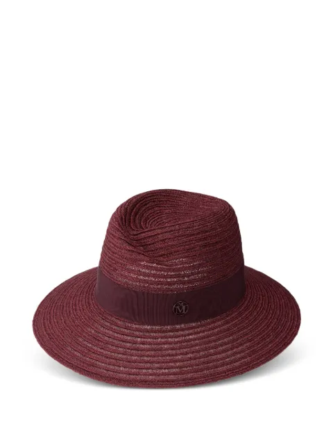 Maison Michel Virginie woven-design fedora hat