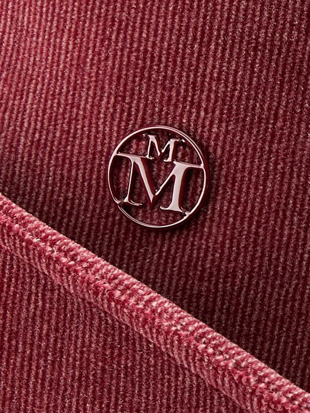 Maison Michel Paulina hoed met ribfluwelen textuur Rood