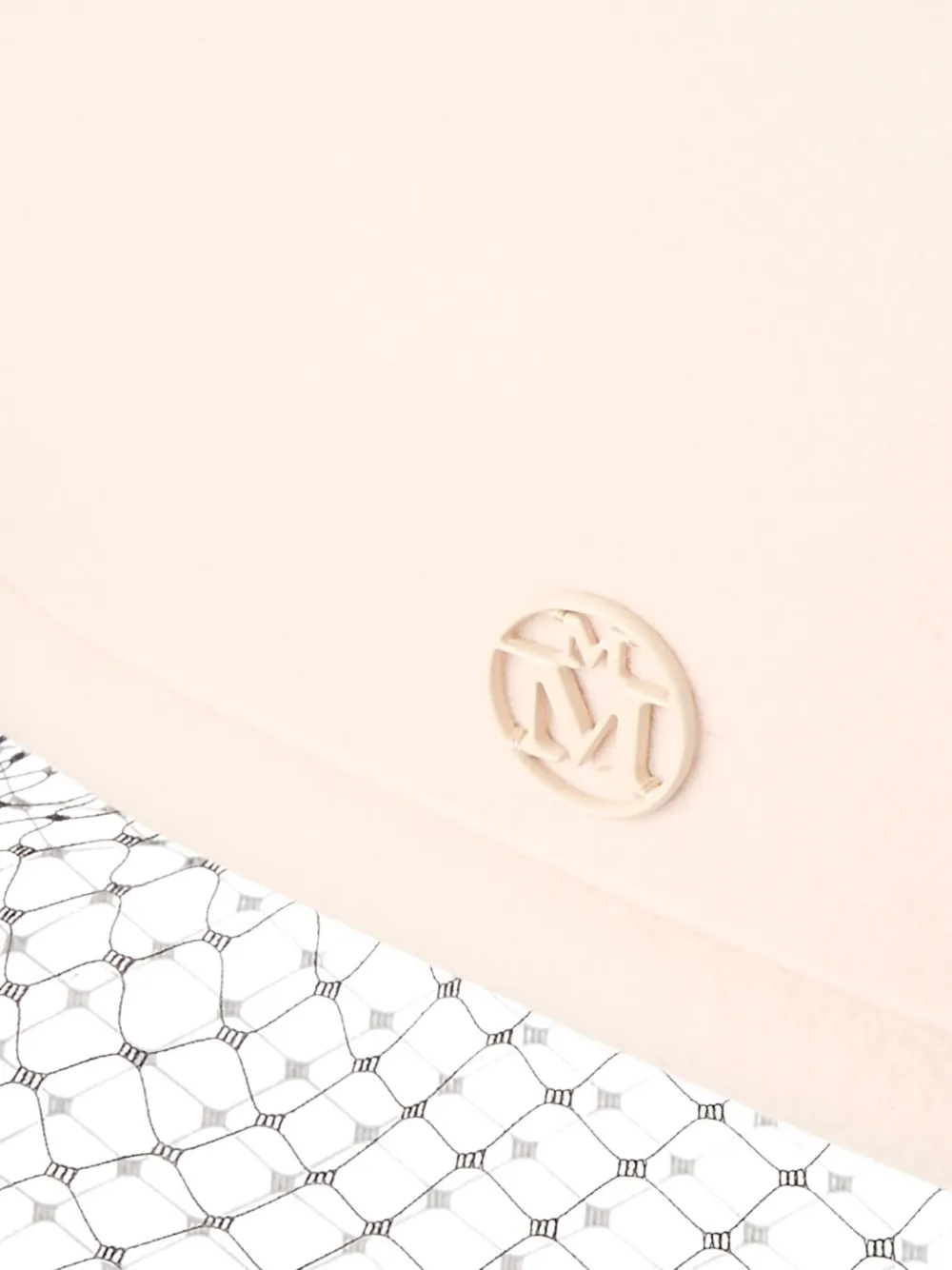 Maison Michel New Bonnie baret met sluier Beige