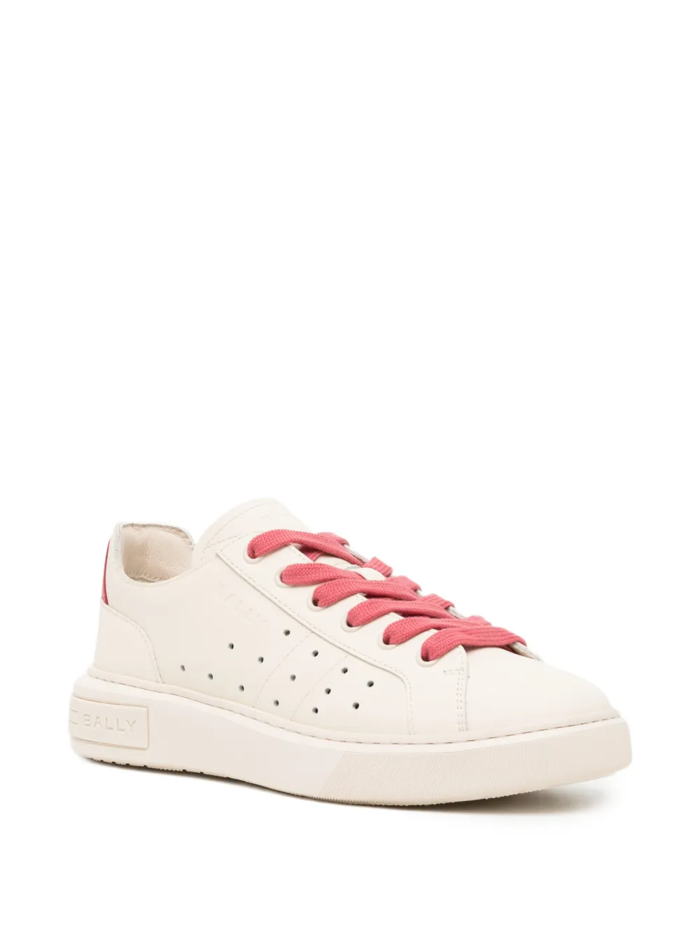 Bally Sneakers met geperforeerd detail en logo-reliëf Beige