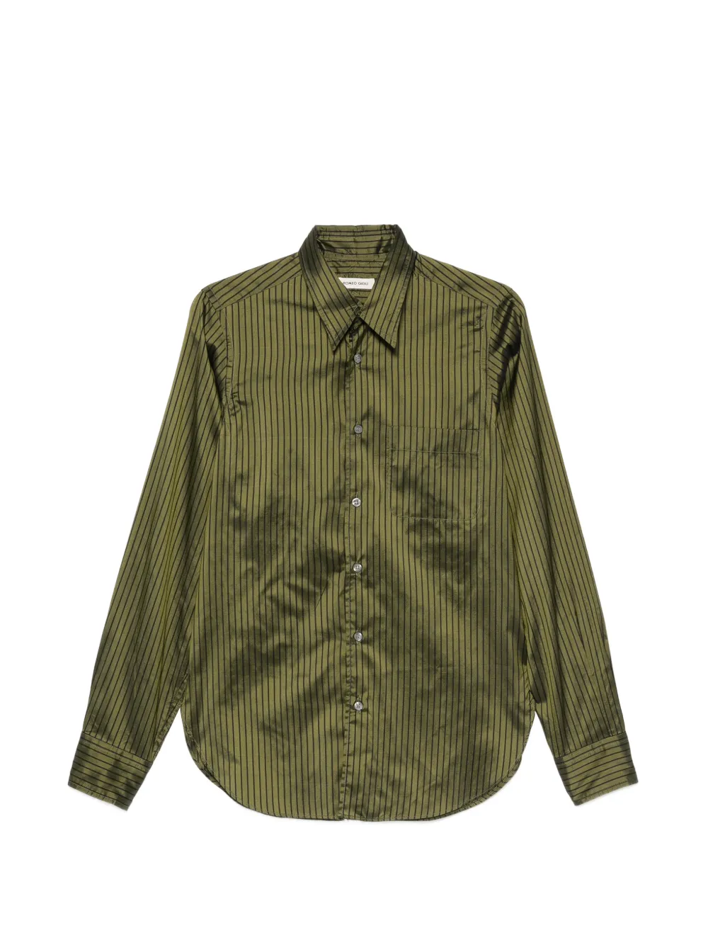 Romeo Gigli Pre-Owned 1990s vertical-stripe shirt - Verde