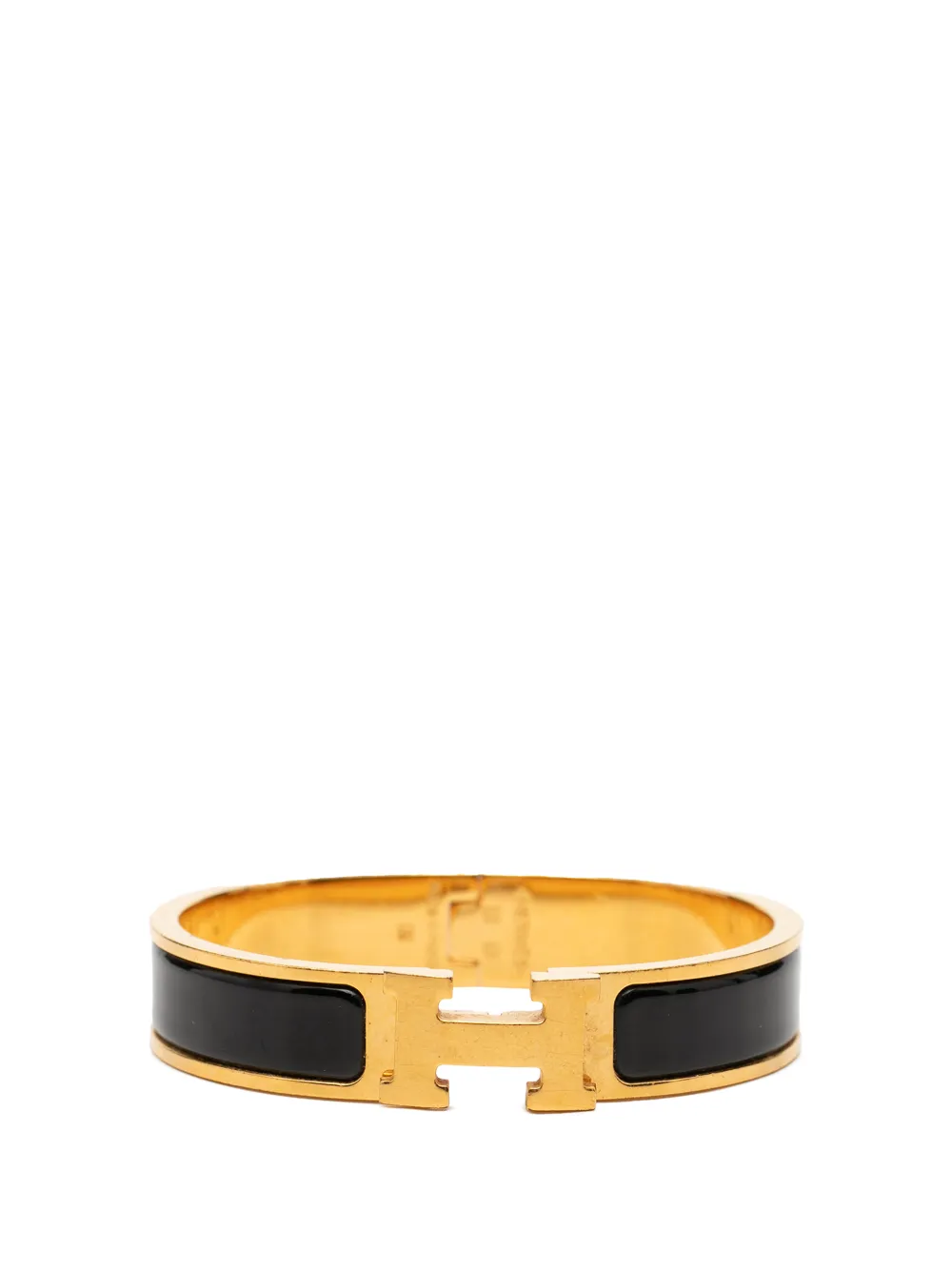 Hermès Pre-Owned 20th Century Narrow Enamel Clic H Bracelet PM costume bracelet - Nero