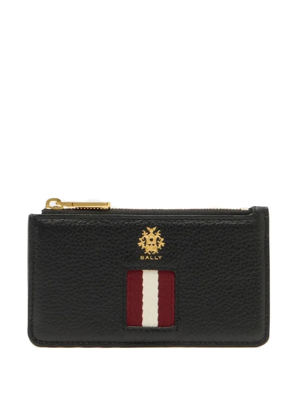 Bally logo-motif pebbled-leather card holder - Nero