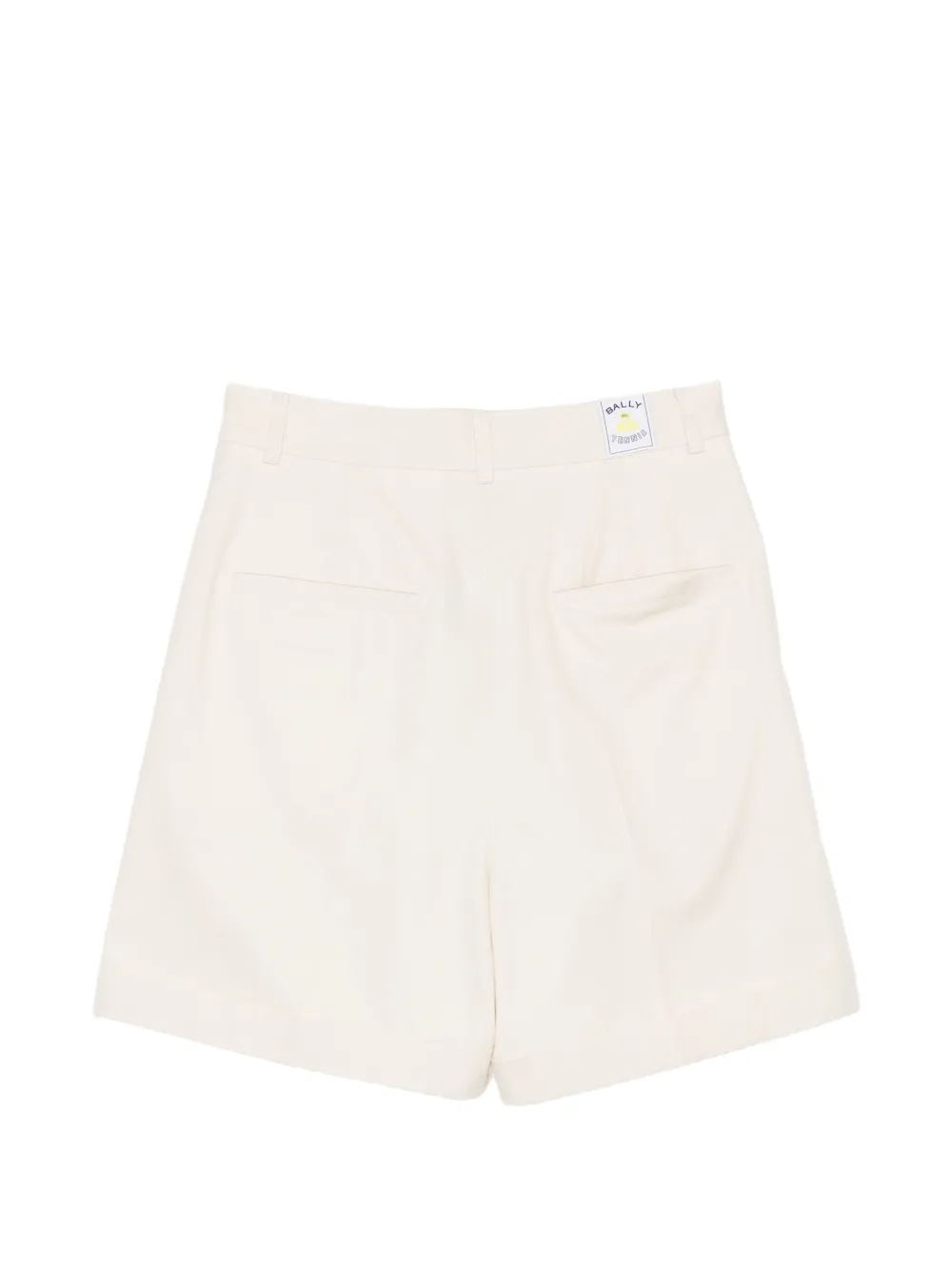 Bally Pleated Turn-up Shorts in Neutrals, view 2