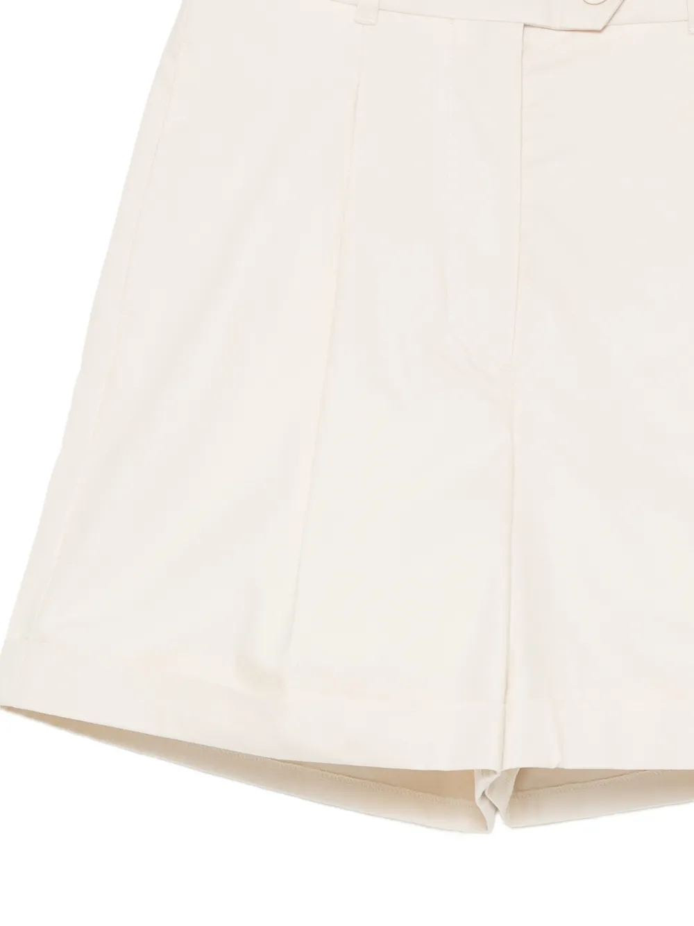 Bally Pleated Turn-up Shorts in Neutrals, view 3