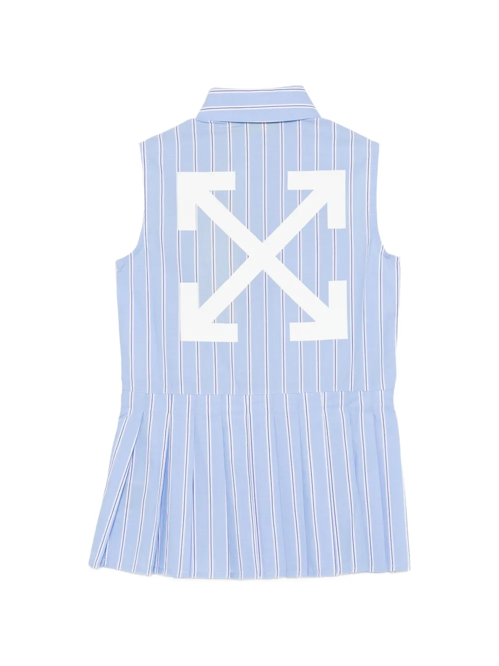 Off-White Kids Geplooide jurk Blauw