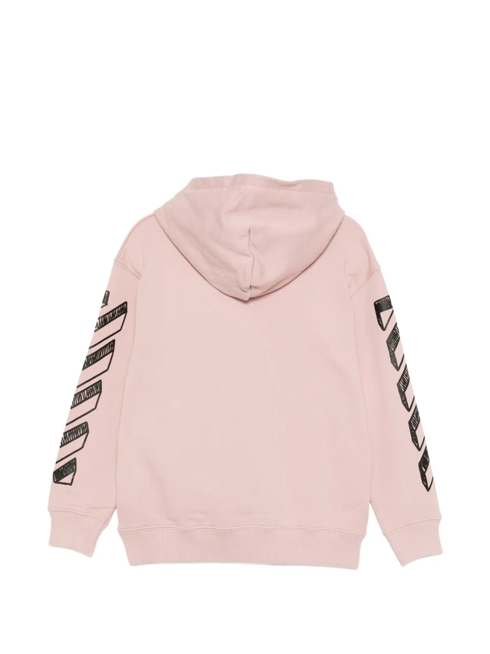 Off-White Kids Diagonals logoprinten hoodie Roze