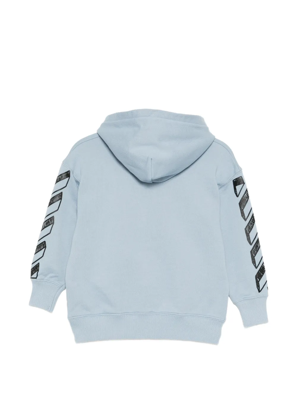 Off-White Kids Logoprinten hoodie met Diagonals-print Blauw
